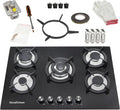 30 Inch 5 Burner Gas Cooktop with Cast Iron Grates W256