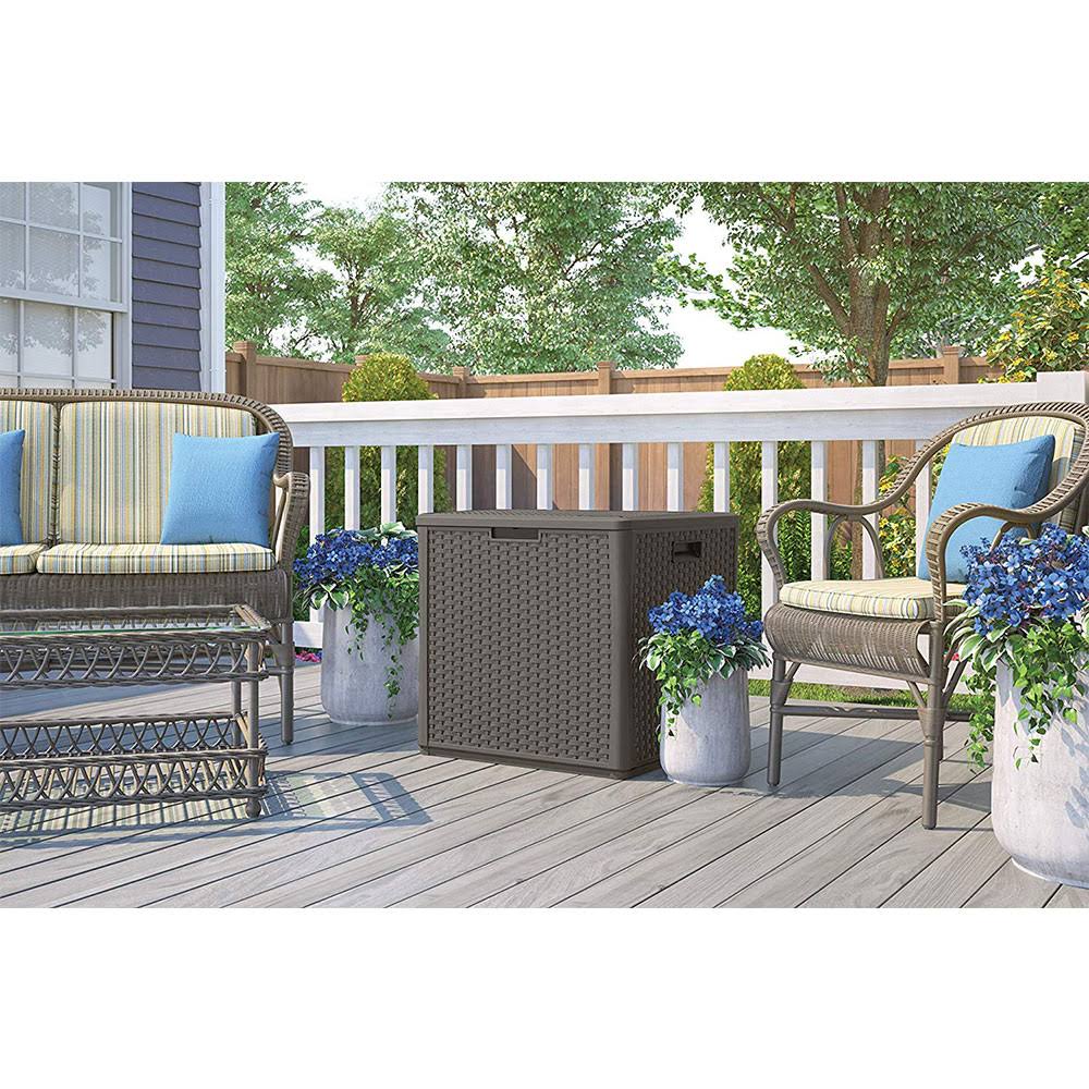 60 Gallon Resin Outdoor Storage Deck Box 2 Pack A11654