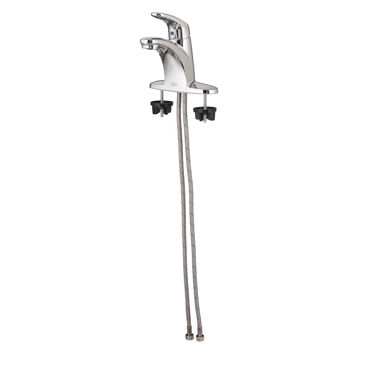 4 in. Centerset Single-Handle Low-Arc Bathroom Faucet with Pop-Up Assembly in Polished Chrome B18373