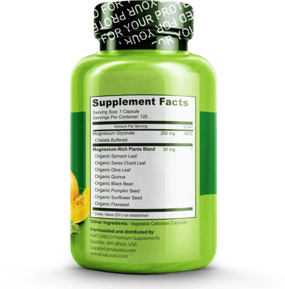 Magnesium Glycinate Chelate Complex 200 mg 120 Capsules J34464