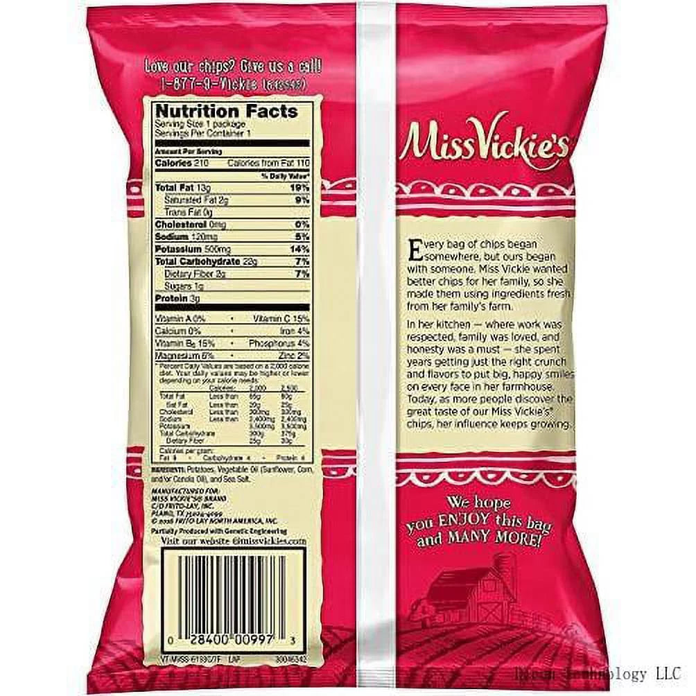 Sea Salt Kettle Cooked Potato Chips 1.375 Oz Bags Pack Of 16 Z226