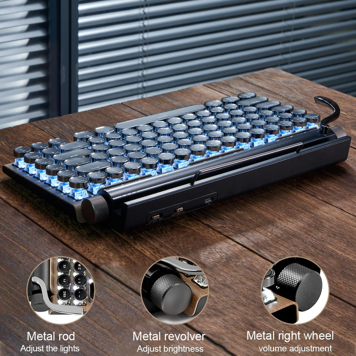 Retro Mechanical Keyboard with Bluetooth U72976