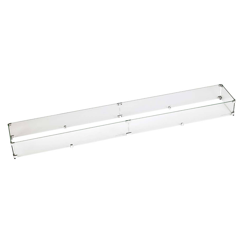Tempered Glass Flame Guard for 72x22 Linear Drop-in Fire Pit Pan W9647
