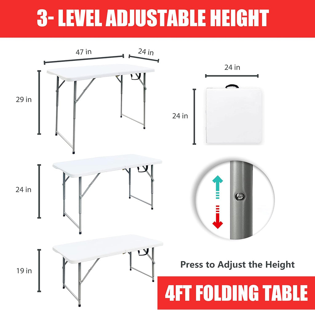 6 Foot Folding Plastic Utility Table M439