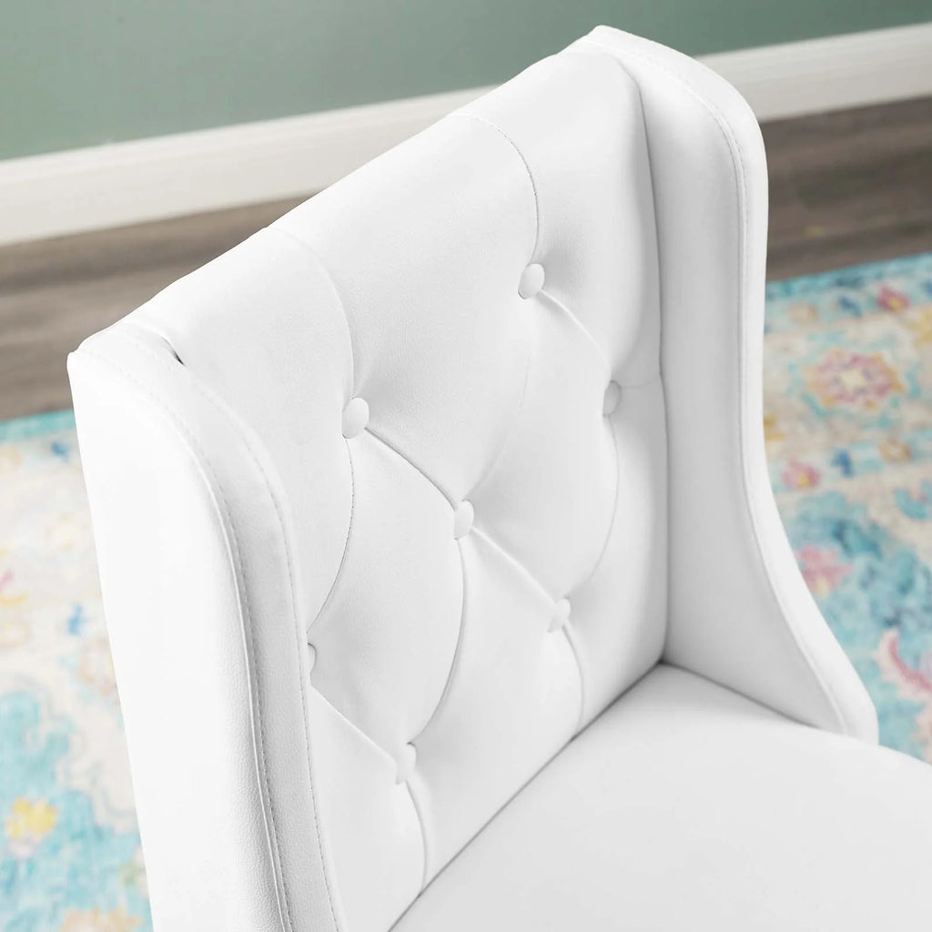 White Faux Leather Counter Stool A1372