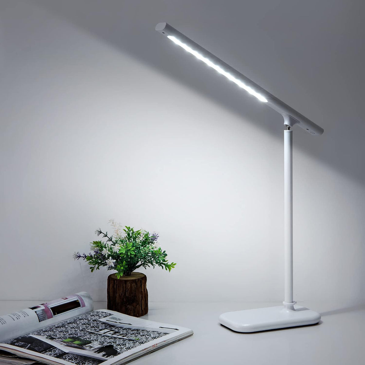 LED Desk Lamp, USB Rechargeable, Dimmable, 3 Lighting Modes, Touch Control, Magnetic Design C709