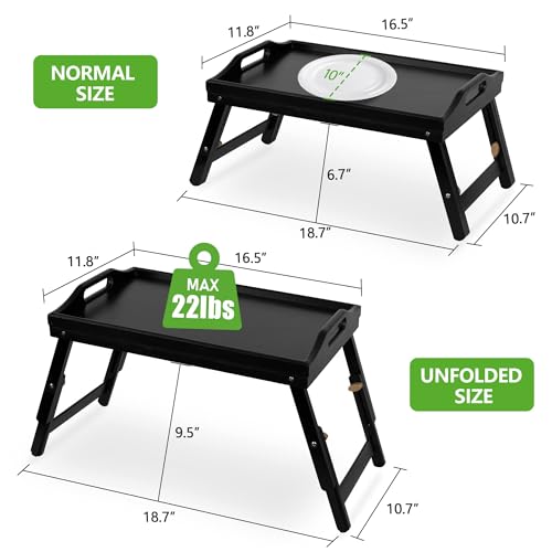 Bamboo Breakfast Bed Tray with Folding Legs M356140