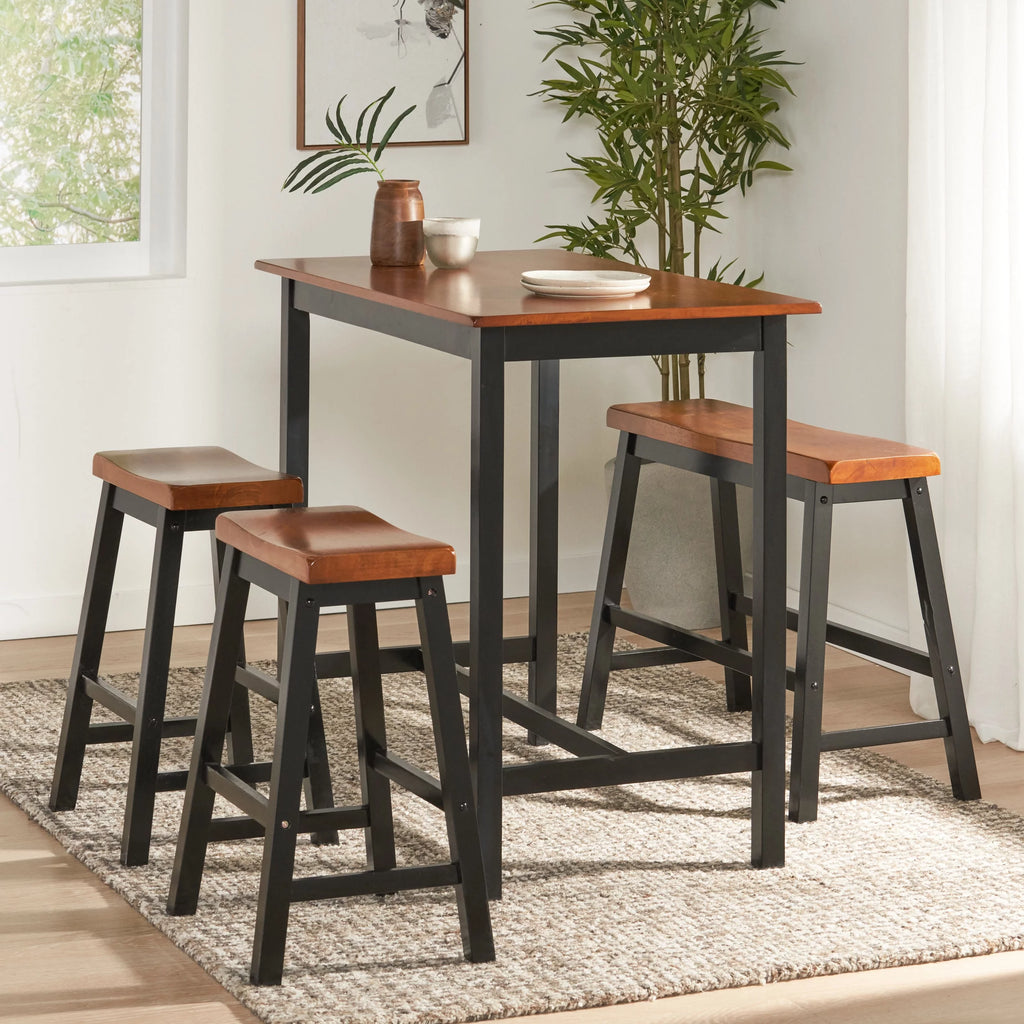 4 Piece Black Wood Dining Set G740775