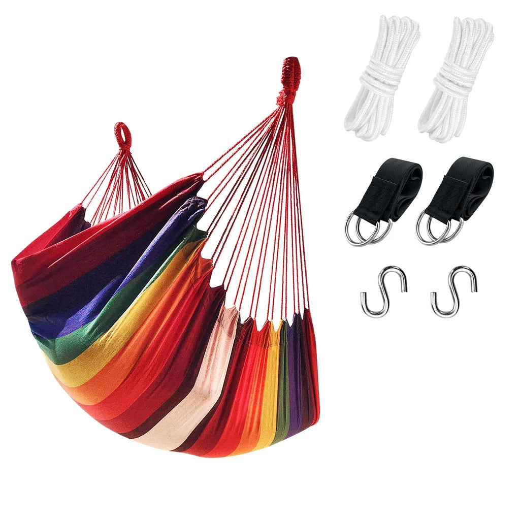 Hammock Chair with Pocket, Max 300 lbs, Dark Gray Z71896