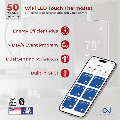 70sqft 120v Floor Heating Mat Kit with WiFi Thermostat K6966
