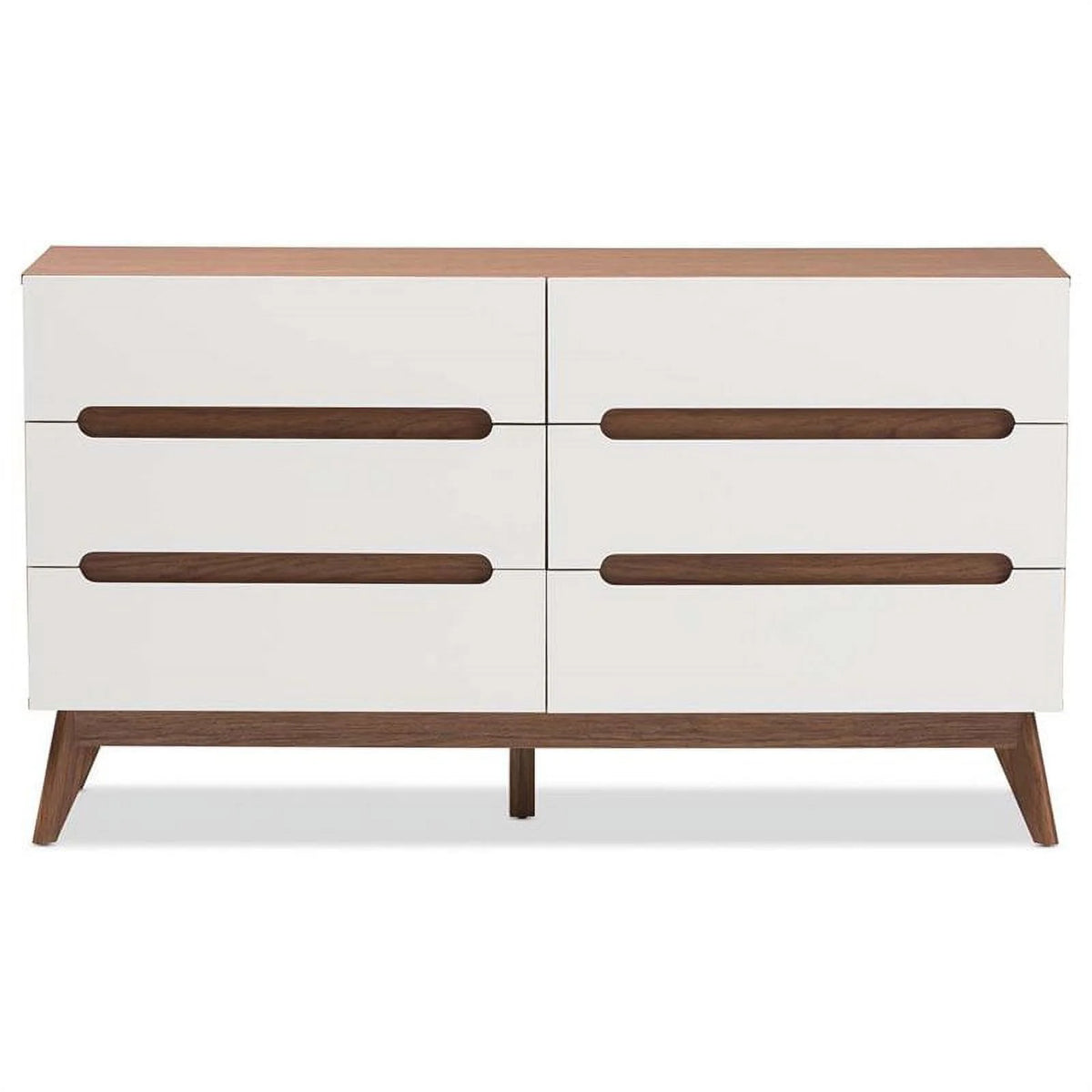 6 Drawer Wooden Double Dresser B4009