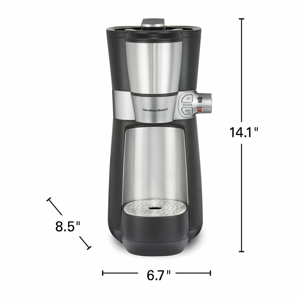 Cold Brew & Hot Coffee Maker, Single Serve, 16 oz, Black P668294