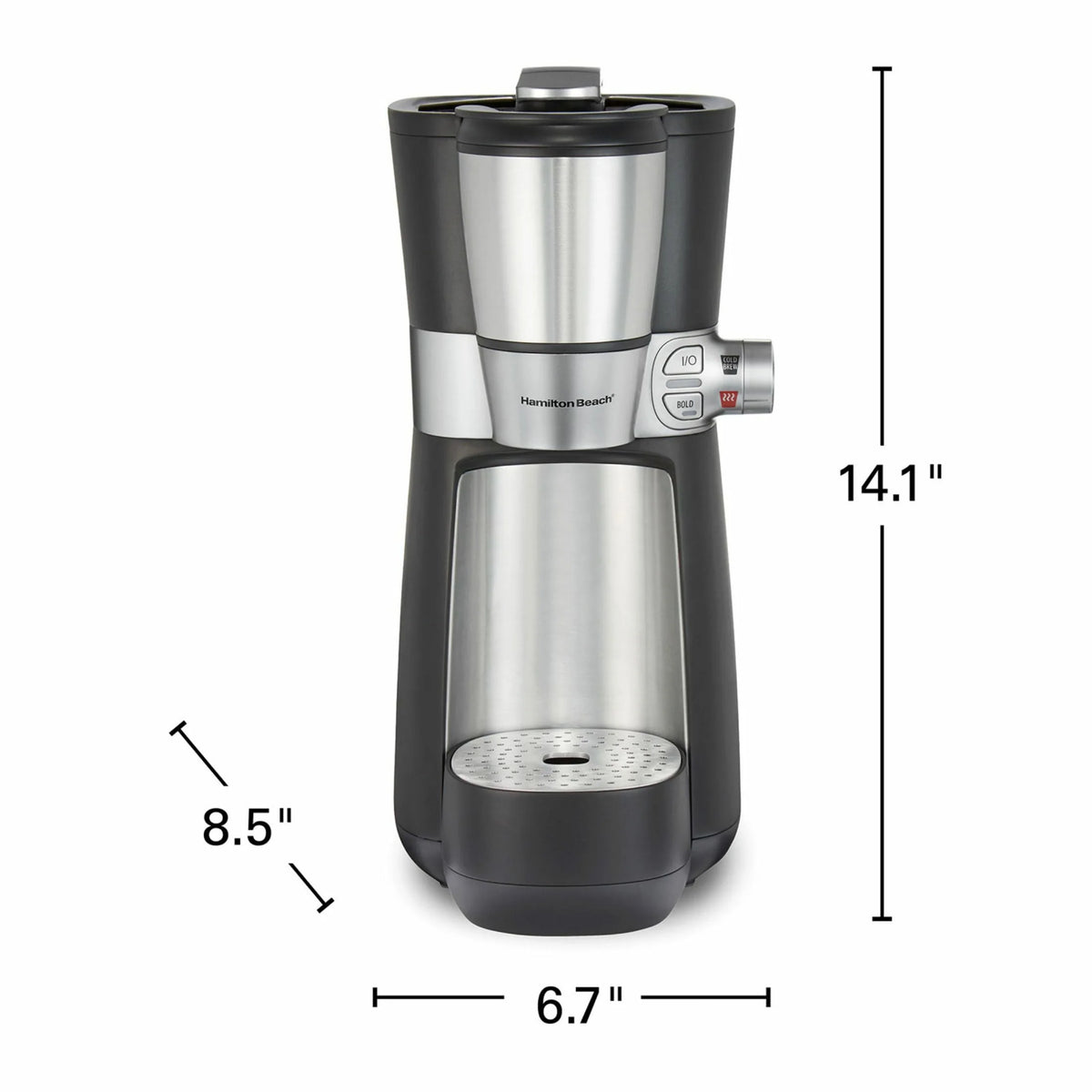 Cold Brew & Hot Coffee Maker, Single Serve, 16 oz, Black P668294