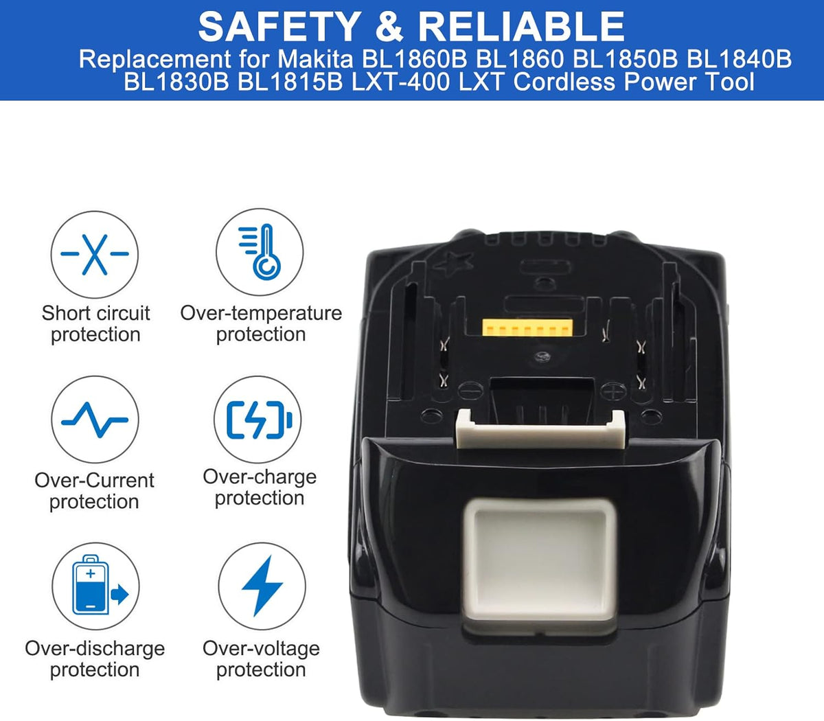 2 Packs 18 Volt 6.0Ah Replacement Battery with LED Indicator E20212