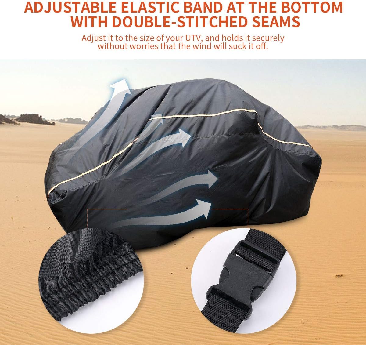 Waterproof UTV Covers Pack of 2 with Reflective Strip B830