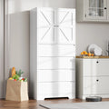 White 4 Drawer Wood Freestanding Storage Cabinet X89862