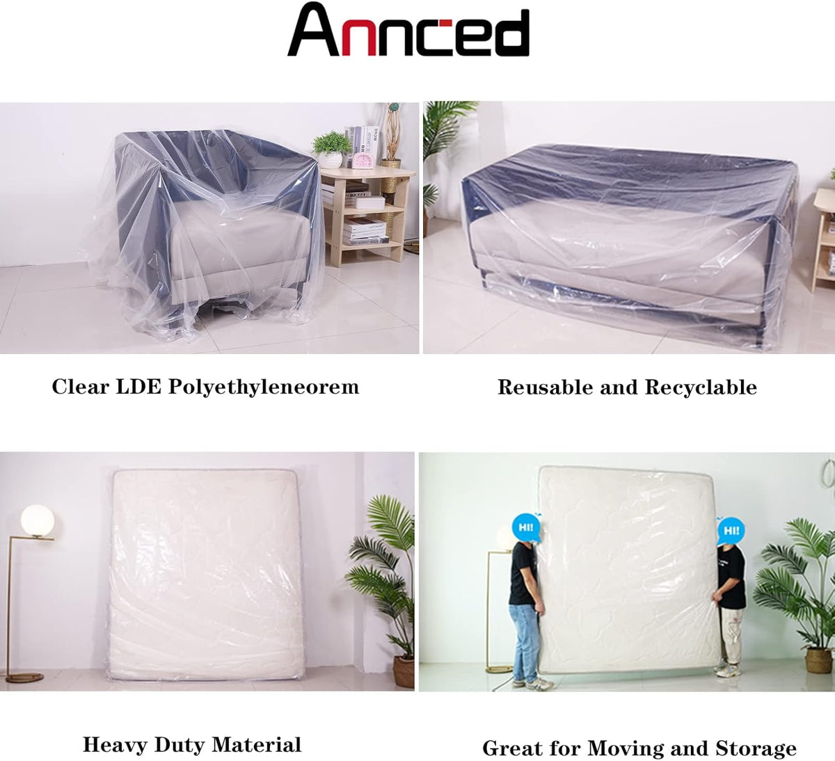Queen Mattress Bag 4 mil Polyethylene J72190