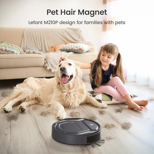 Black Robot Vacuum Cleaner, 2200Pa Suction, 120 Min Self-Charging D852672