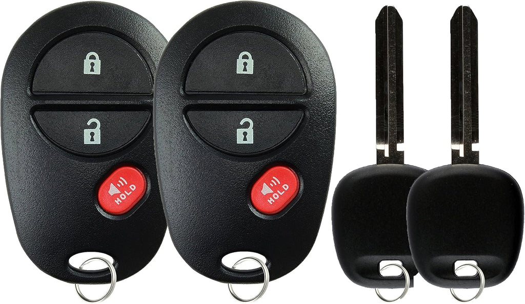 Keyless Entry Remote Car Key Blank Pack of 2 L15244