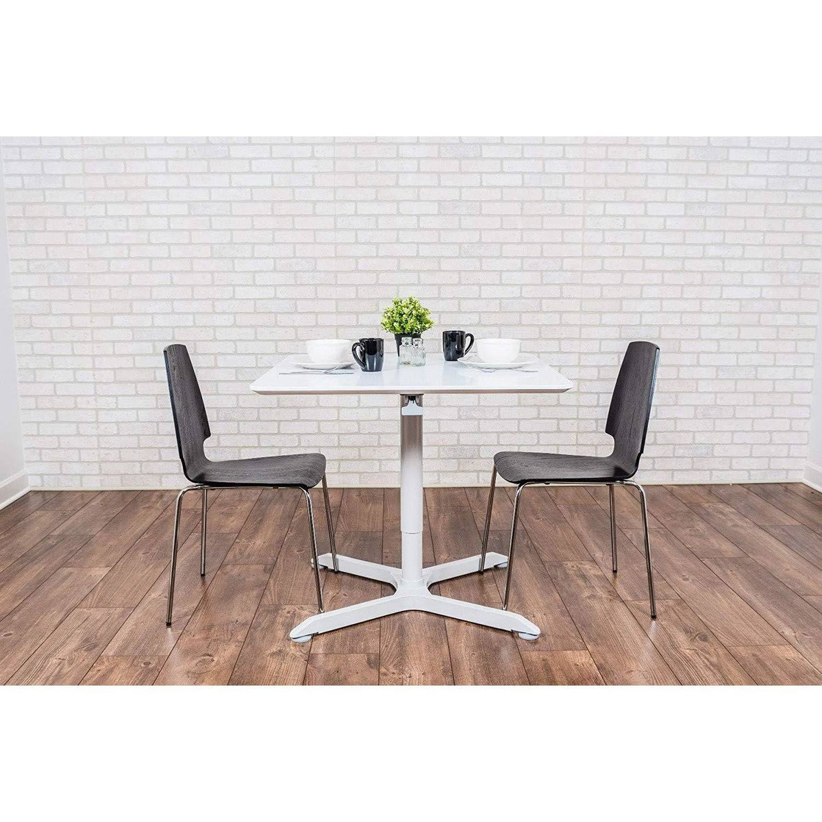 36x22 Pneumatic Height Adjustable Square Cafe Table M409