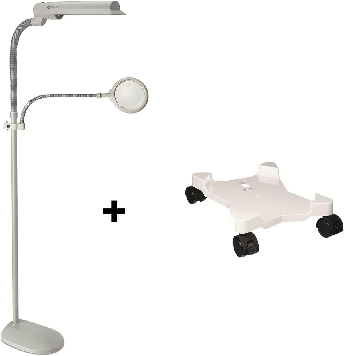 18W Floor Lamp with Magnifier Attachment Arm E716