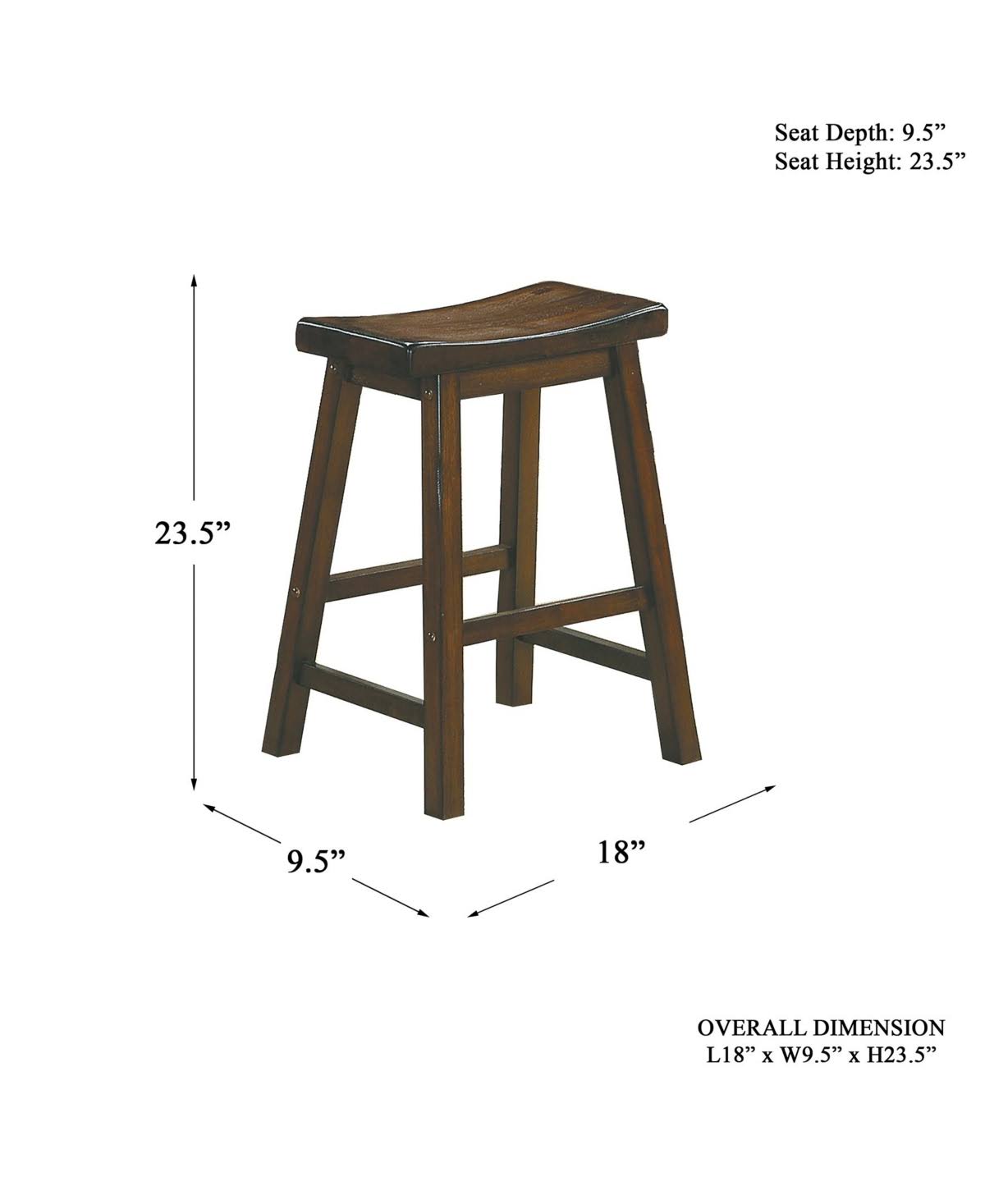 Oak Stool Set of 2 N6305