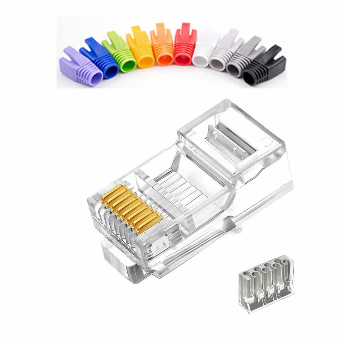 100 Pcs Cat7 RJ45 Metal Shielded Connectors H835155