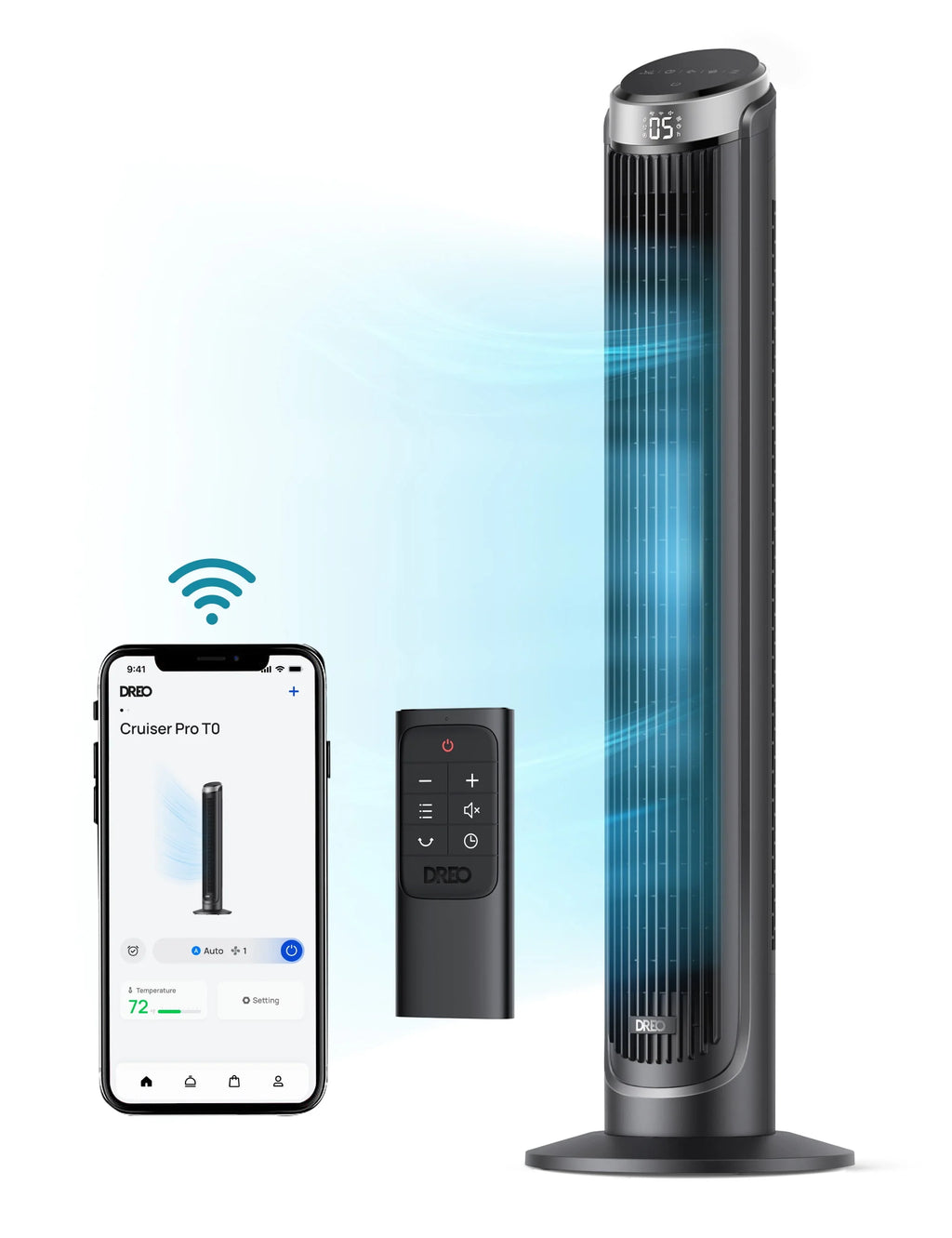 90° Oscillating Tower Fan with Remote, 4 Modes, 12H Timer, 40 Inch Z505299