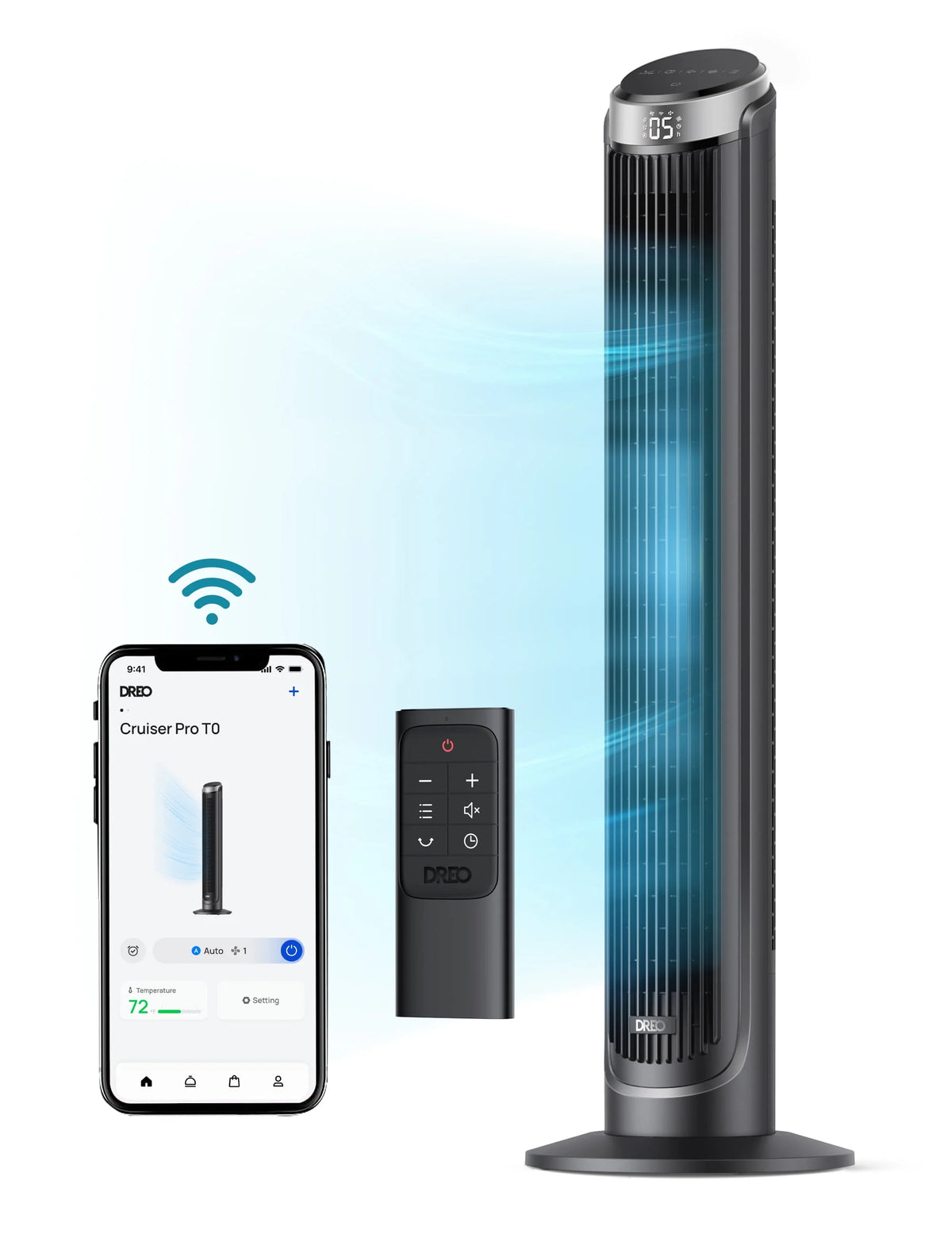 90° Oscillating Tower Fan with Remote, 4 Modes, 12H Timer, 40 Inch Z505299