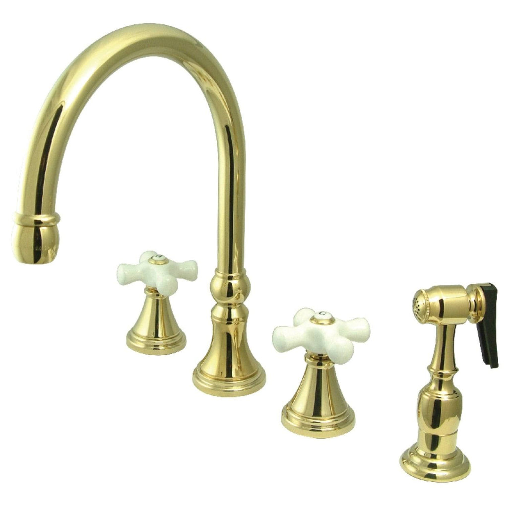 Widespread Kitchen Faucet with Brass Sprayer M9921