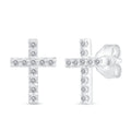 1/4 CTW Real Diamond Stud Earrings in 925 Sterling Silver T7880