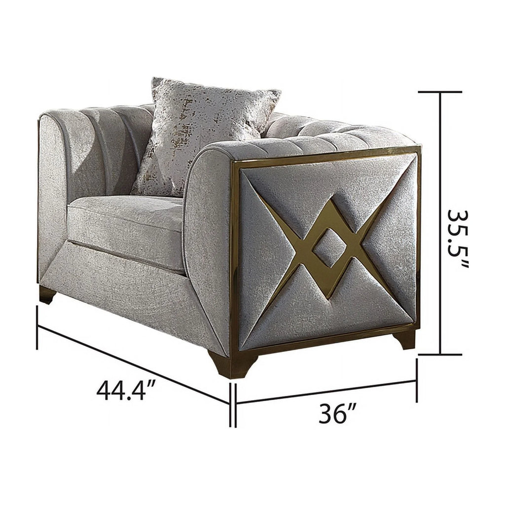Cream 3 PC Wood Living Room Set Y524886