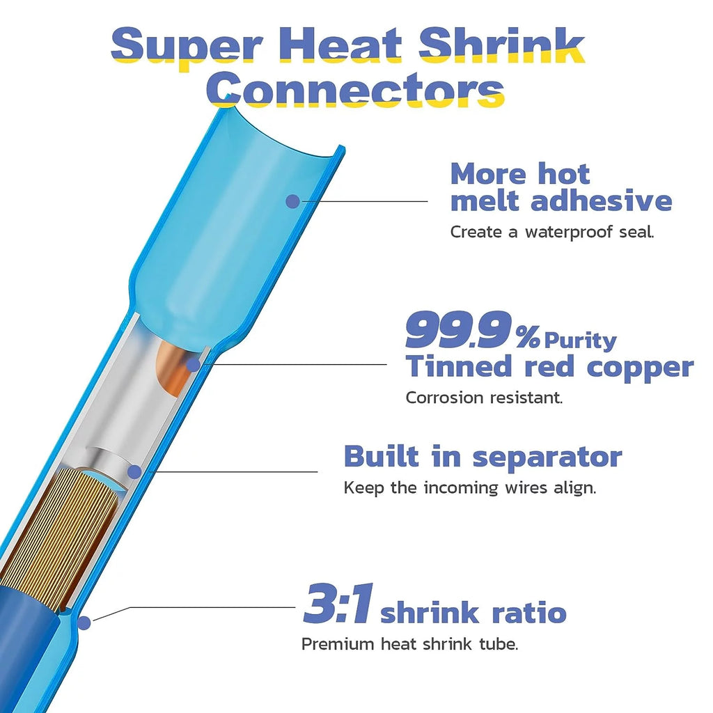 22-16 Awg Red Heat Shrink Butt Connectors O588