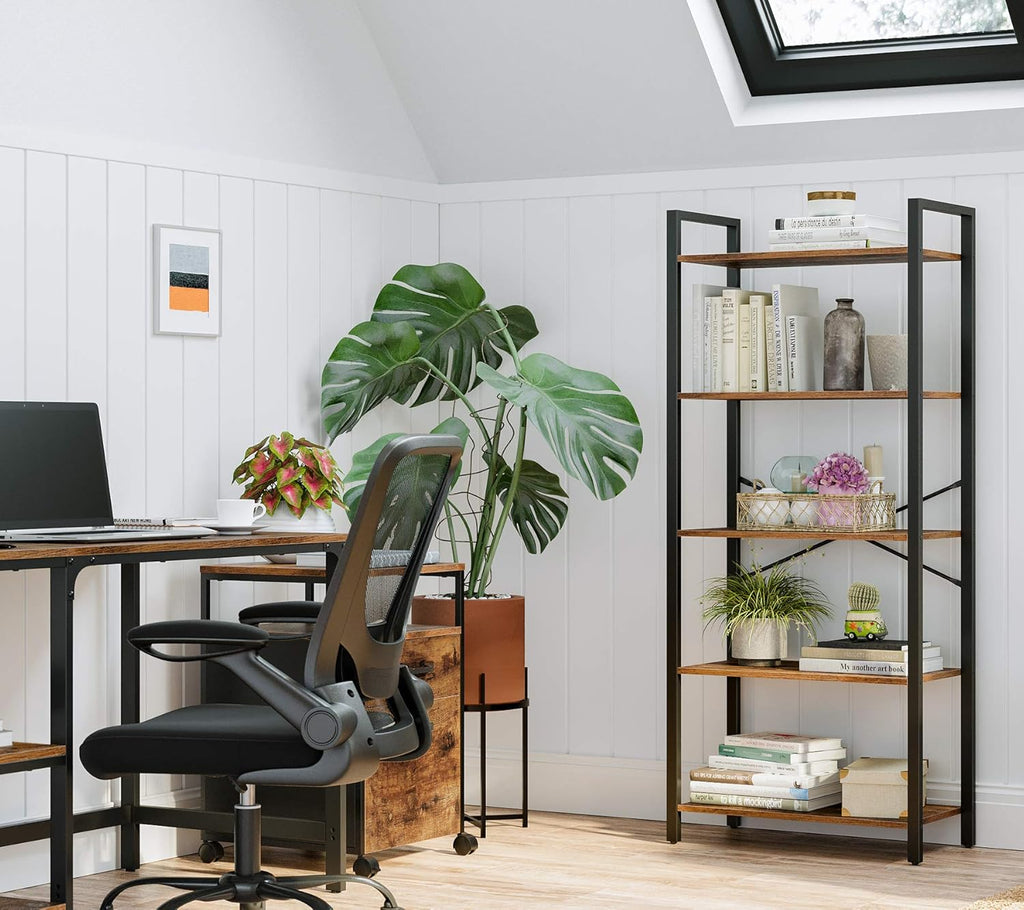 5-Tier Bookshelf with Steel Frame N7444