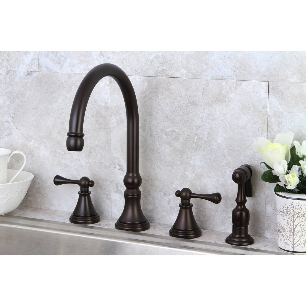 Widespread Kitchen Faucet with Brass Sprayer M9921