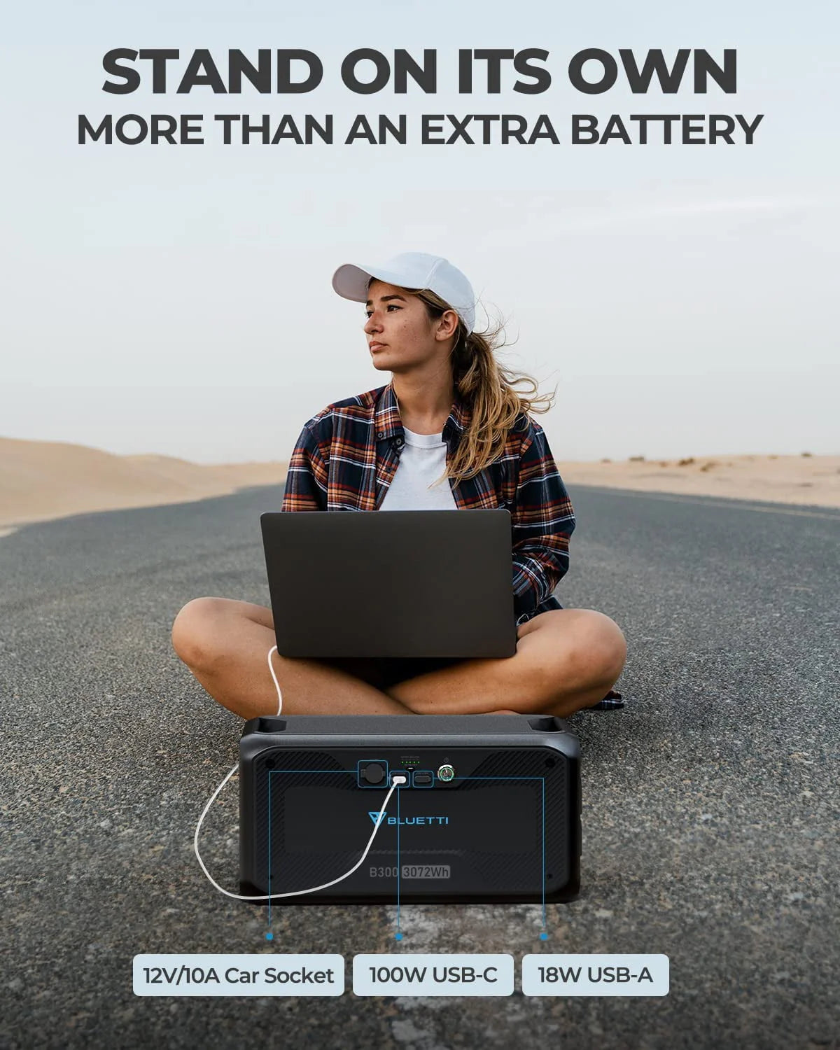 Expandable Power Station 3072Wh Solar Generator 3000W AC Output T54666
