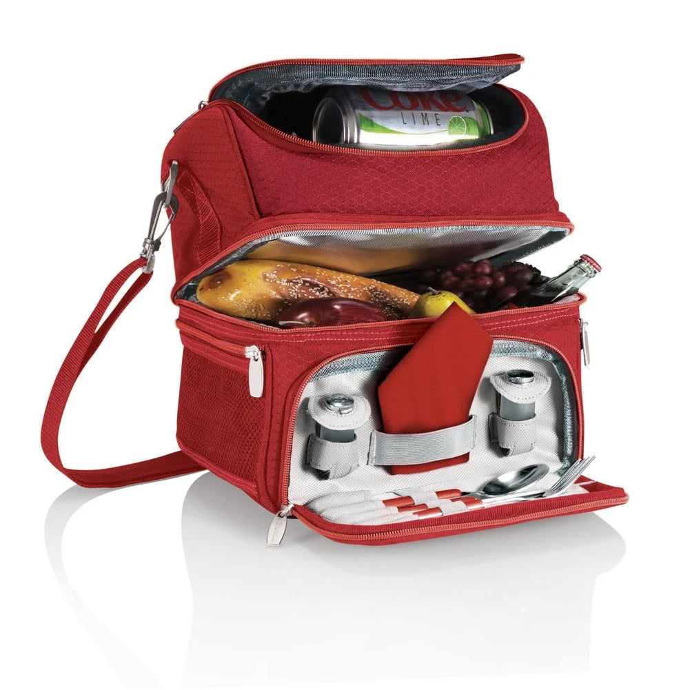 Red Pranzo Personal Cooler Lunch Box Tote M5165