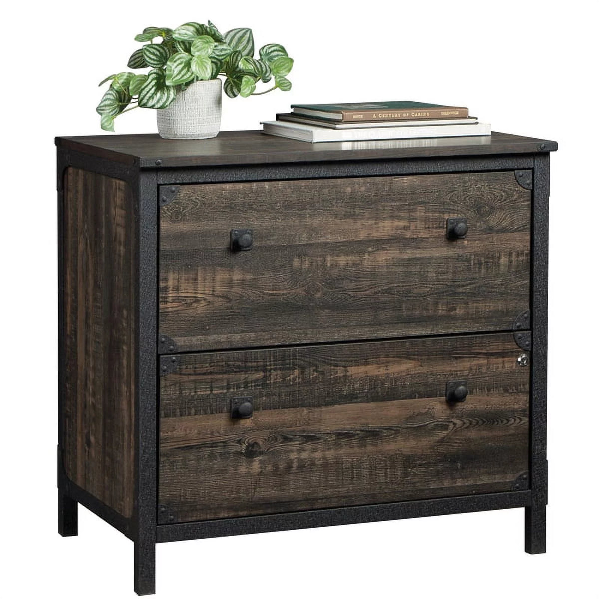 2-Piece Lateral File and Library Hutch Set A196417