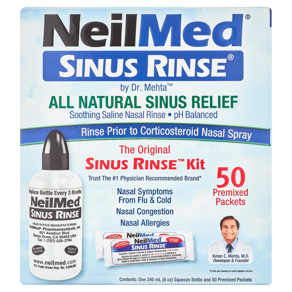 Sinus Nasal Rinse Kit, 50 count Q459