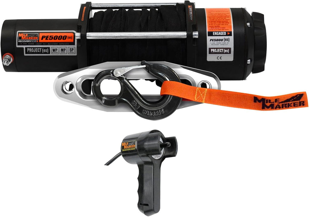 5,000 lb. Capacity Sealed Electric Winch with Synthetic Rope P48796