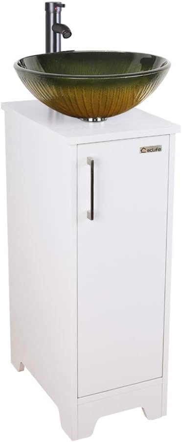 13 inch White Free Standing Bathroom Vanity J56230