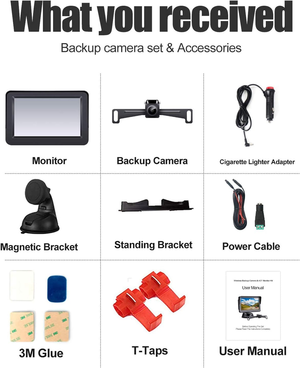 5'' LCD Monitor Waterproof Rear View Camera A2922