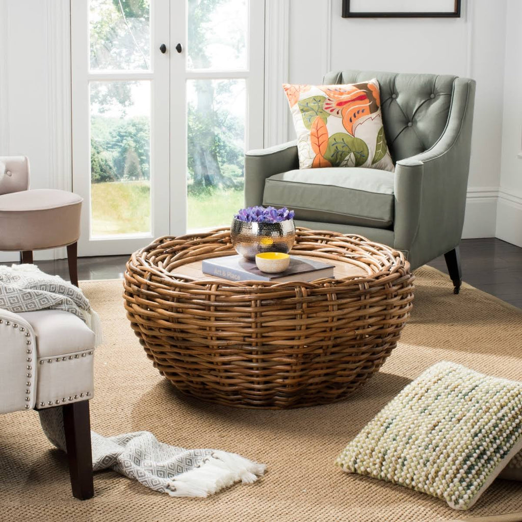 Grey Wood Top Coffee Table T199486
