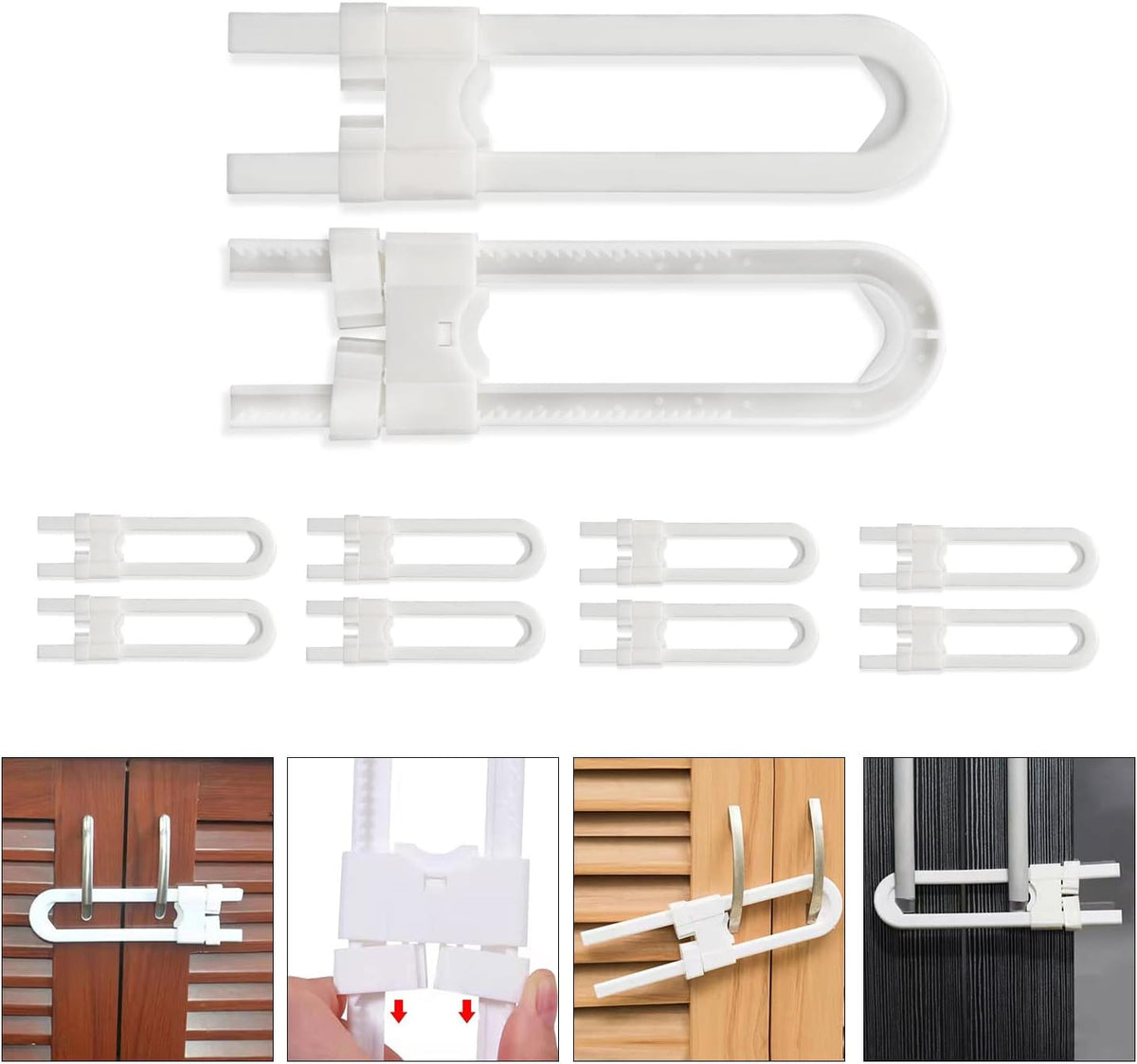 Child Safety Cabinet Locks Drawer Locks 10-Pack T521