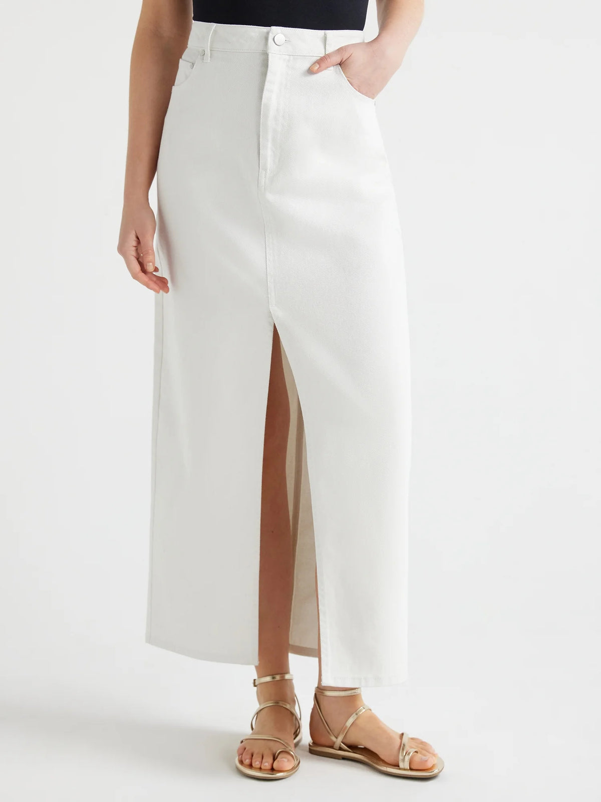 Women's Maxi Jean Skirt B968