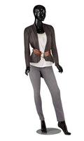 Glossy Black Fiberglass Mannequin with Base T59706