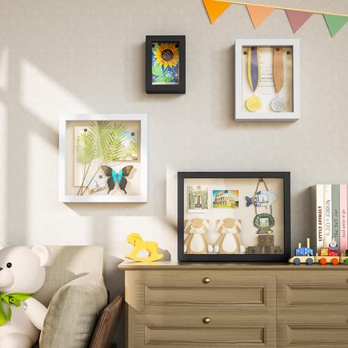 Black 11x11 Shadow Box Frame with Glass Door N22847