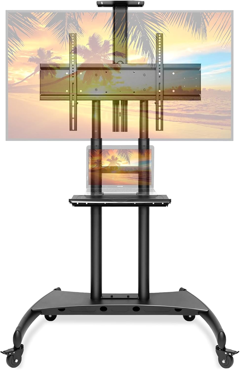 Rolling TV Stand Mobile TV Cart for 55 - 80 TV O4373