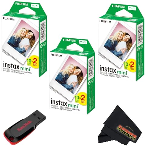 INSTAX Mini Instant Film 2 Pack = 20 Sheets (White) G84844