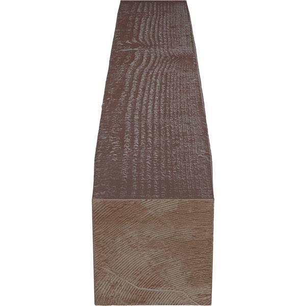 Rough Sawn Faux Wood Fireplace Mantel, Aged Pecan F17449